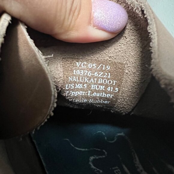 Olukai Nalukai Brown Leather Lace Up Boots Mens Size 8.5 - Picture 7 of 8